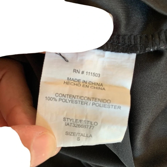 MERAKI women's small black blouse with sheer long sleeves - Picture 5 of 8